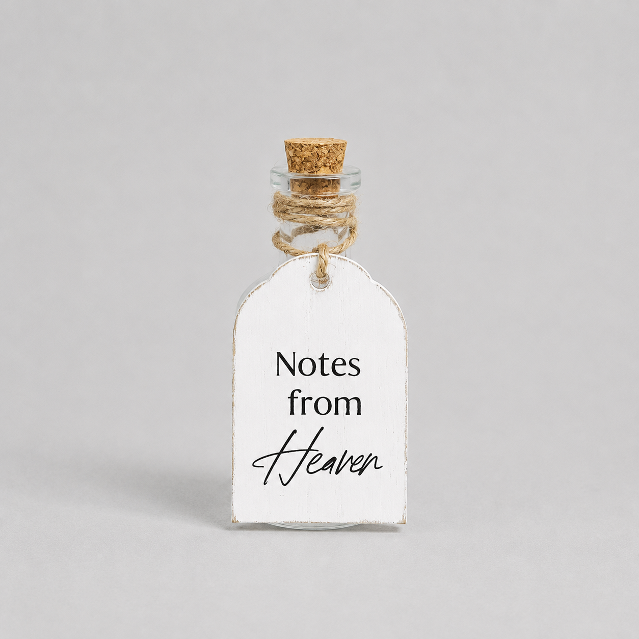 4" Wood Tag and Keepsake Container - Notes From Heaven
