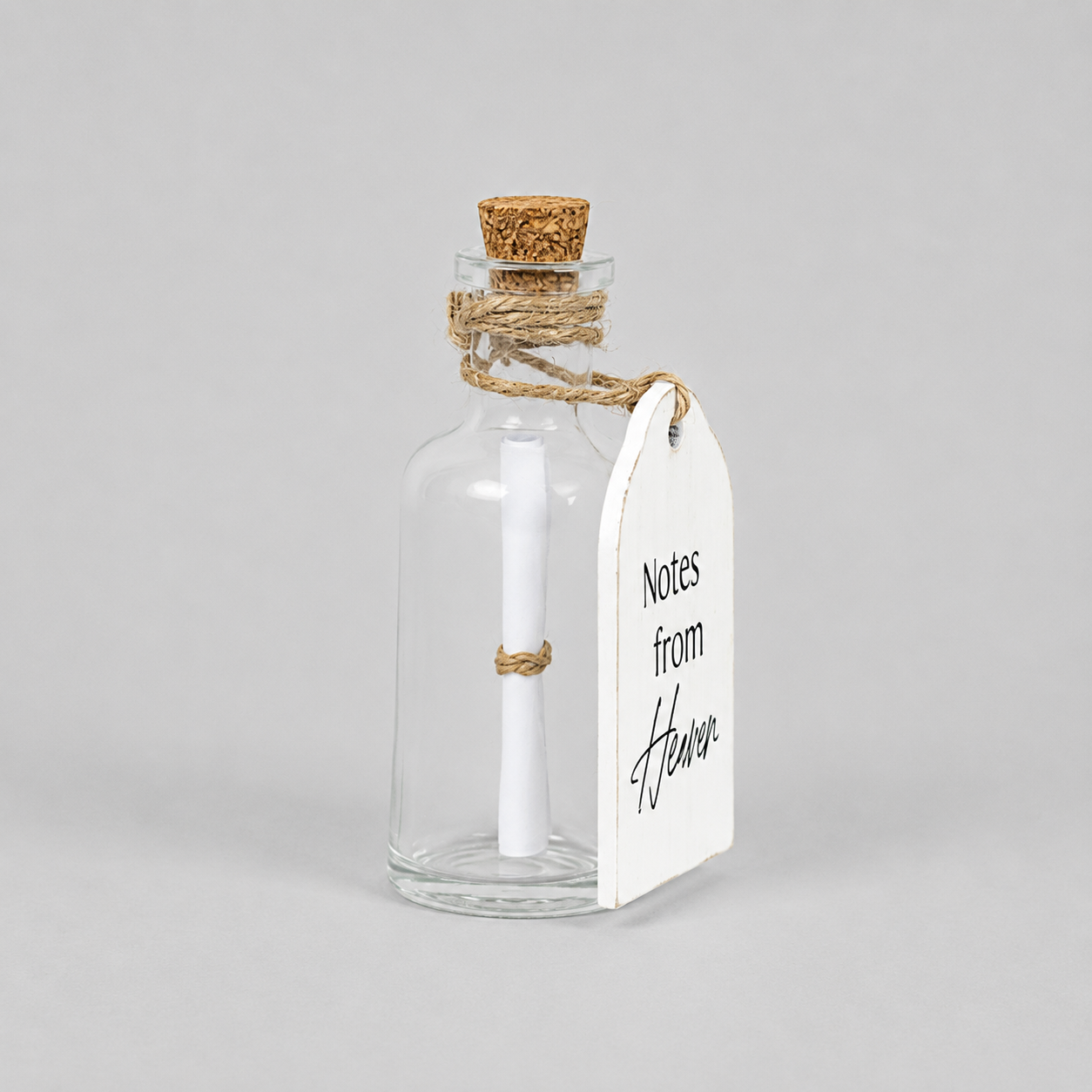 4" Wood Tag and Keepsake Container - Notes From Heaven