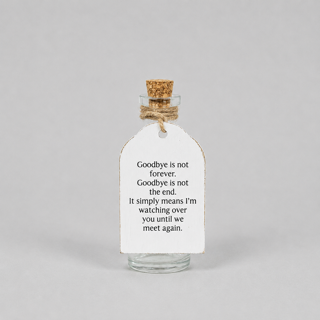 4" Wood Tag and Keepsake Container - Notes From Heaven displayed as a decorative home accent.