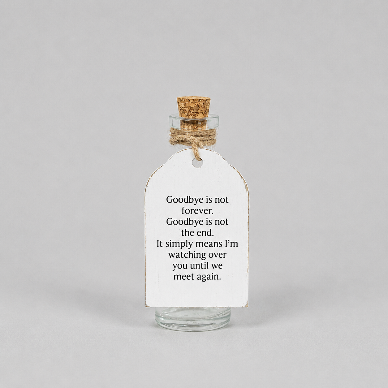 4" Wood Tag and Keepsake Container - Notes From Heaven