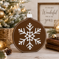 9" Reversible Chunky Wood Shape - Neutral Ornament