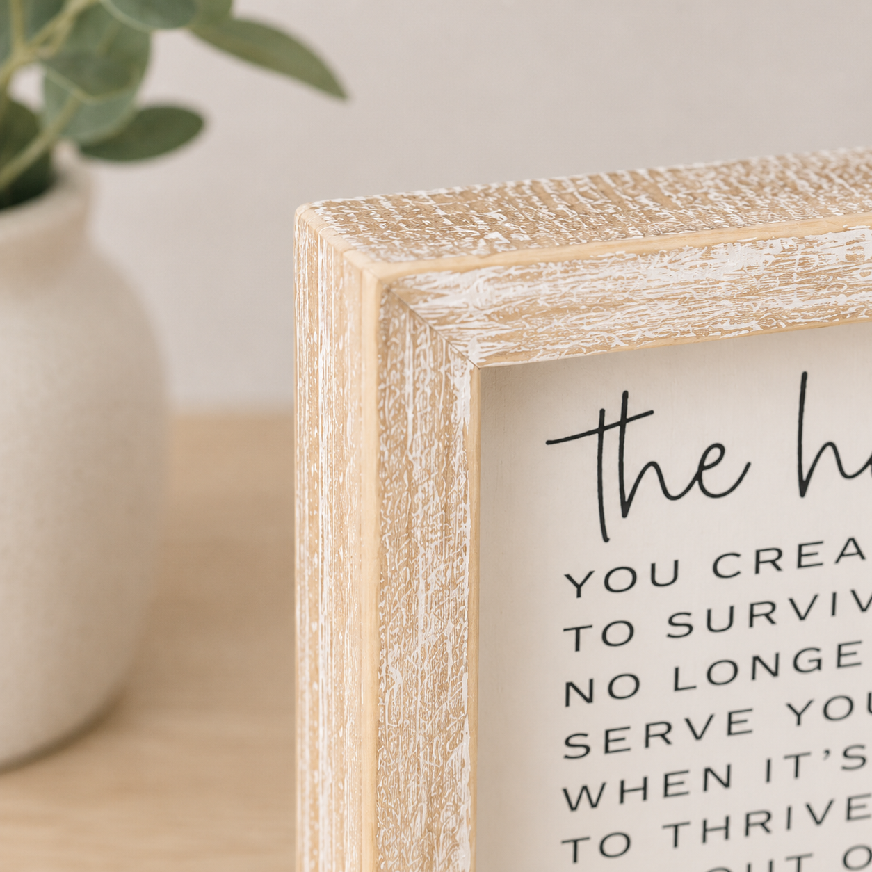 5" Wood Frame Sign - The Habits | White and Black