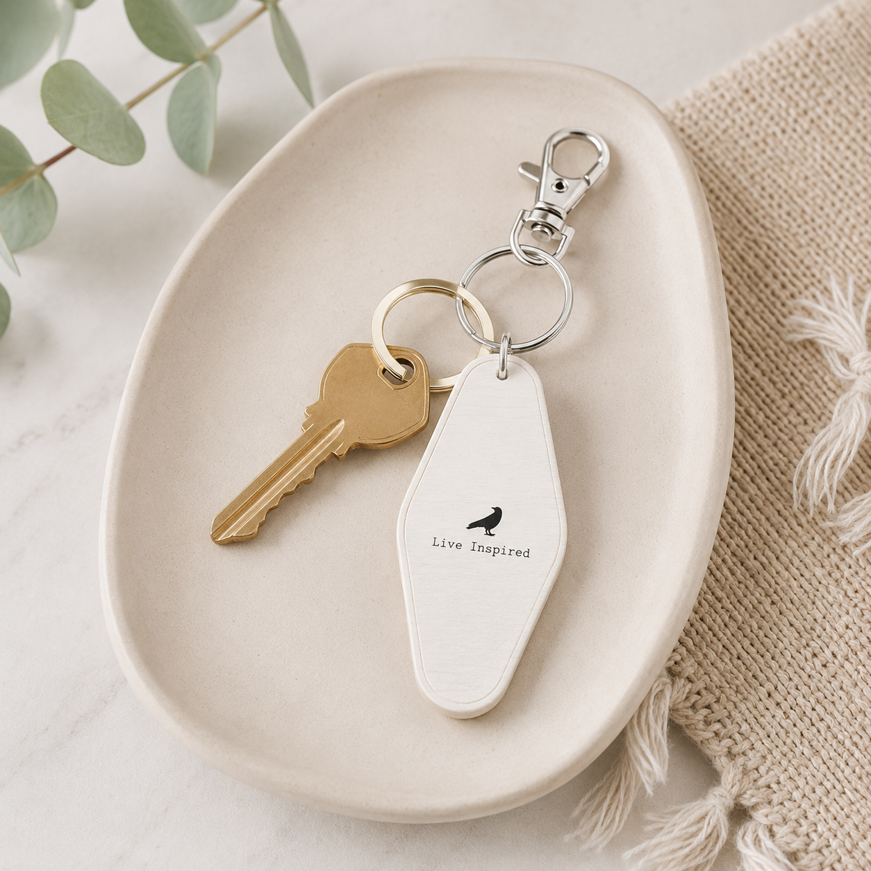 4" Reversible Keychain - The Goal | White and Black