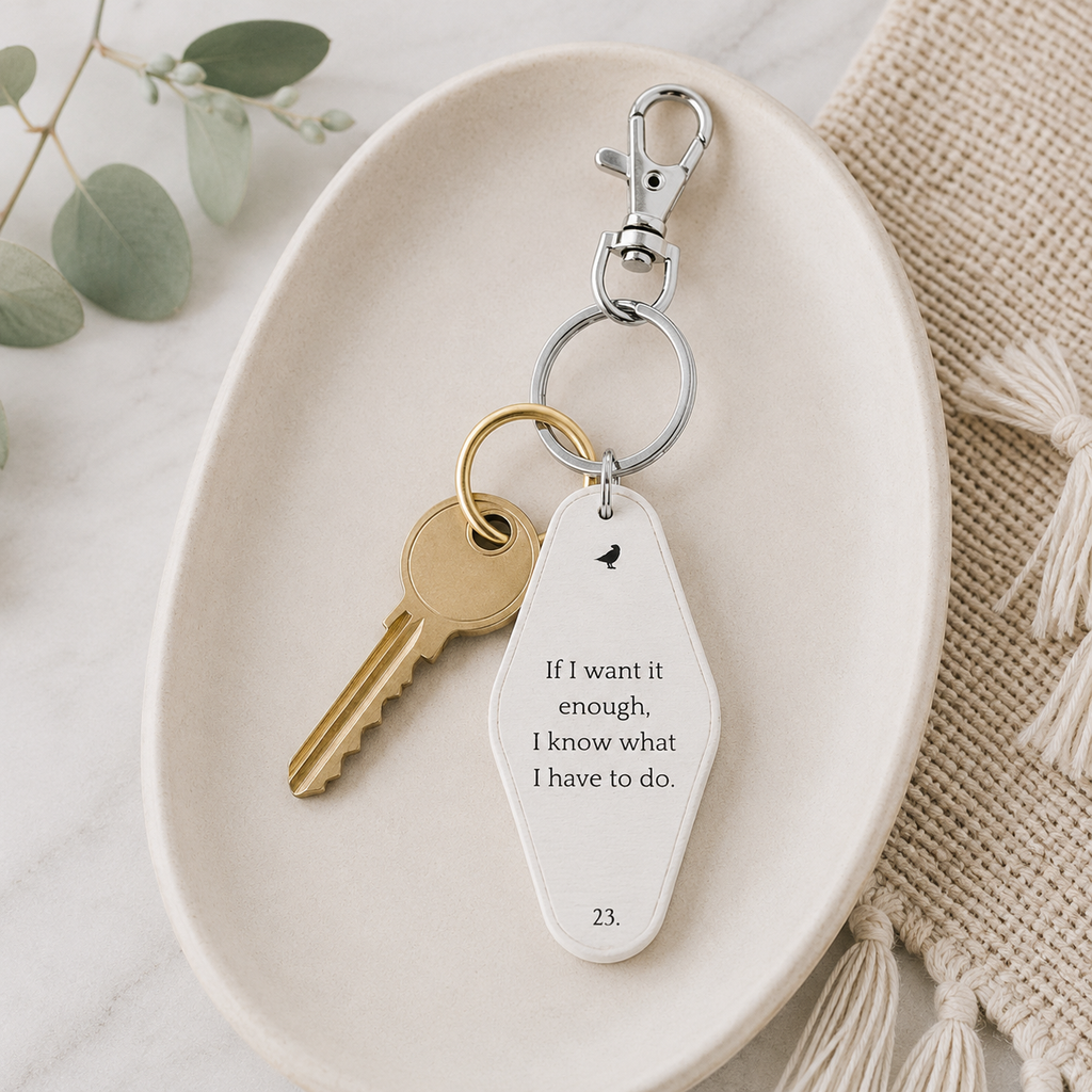 4” Reversible Wood Keychain - To Do | White and Black
