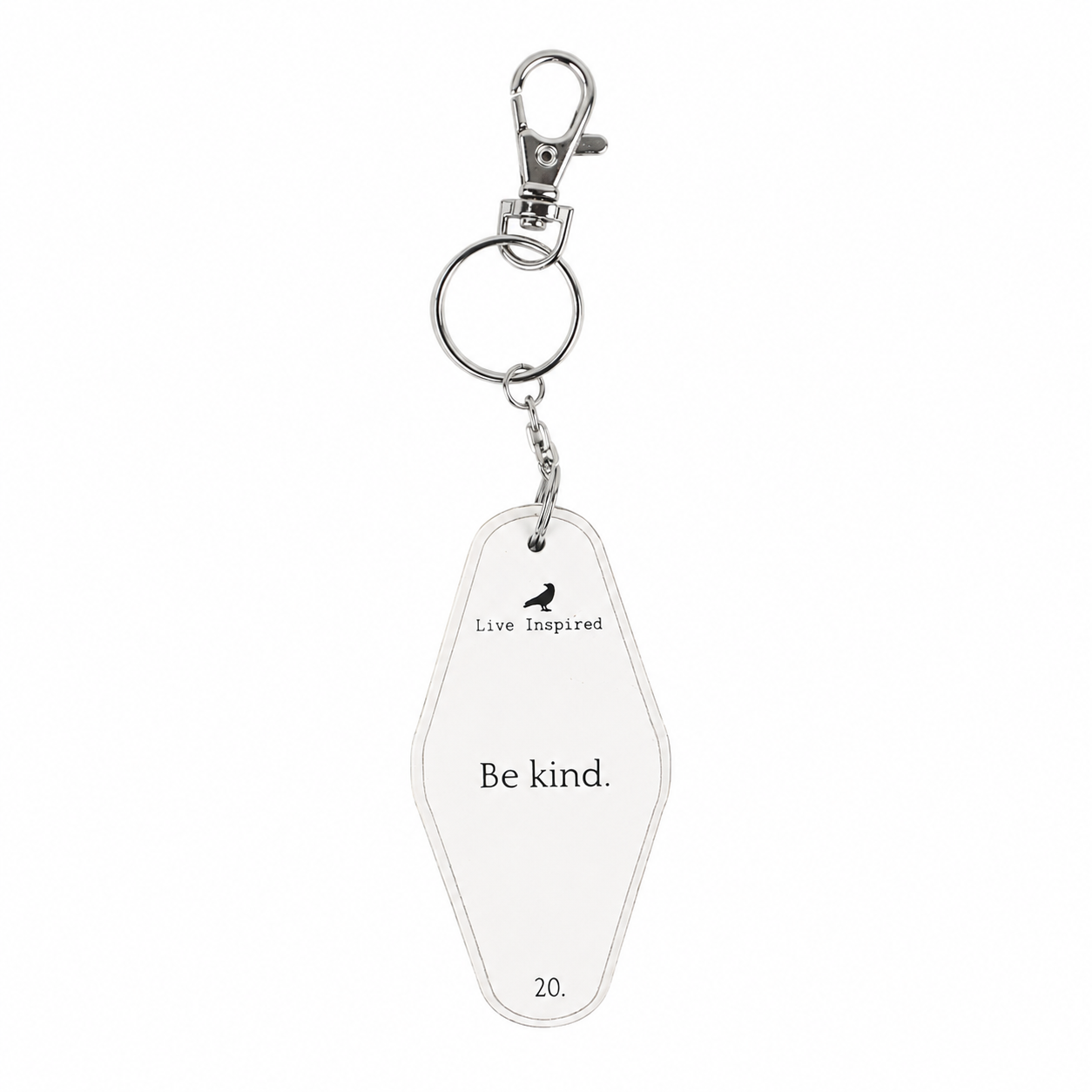 4” Reversible Wood Keychain  - Be Kind | White and Black