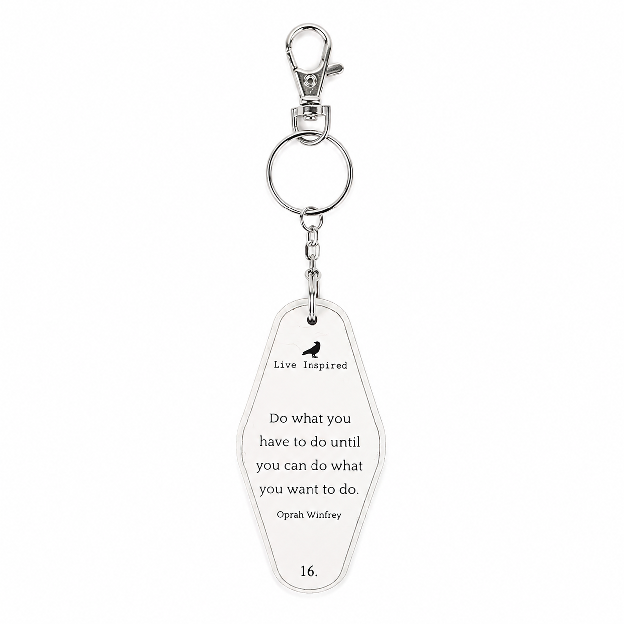 4” Reversible Wood Keychain - Do What You Have To | White and Black