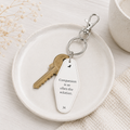 4” Reversible Wood Keychain - Compassion | White and Black