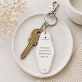 Reversible wood keychain featuring the Lucky Day design