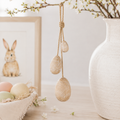 10" Wood Dangles - Egg | Natural