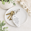 4” Reversible Wood Keychain - Things | White and Black