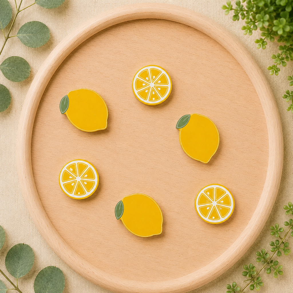 Letterboard Wood Shape Icons - Lemons (Set of 6)