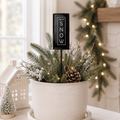 6" Metal Stake - Let It Snow | Black and White | Believe In Kindness Collection