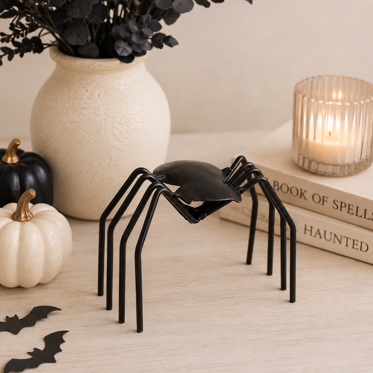 4.5" Metal Spider - Black