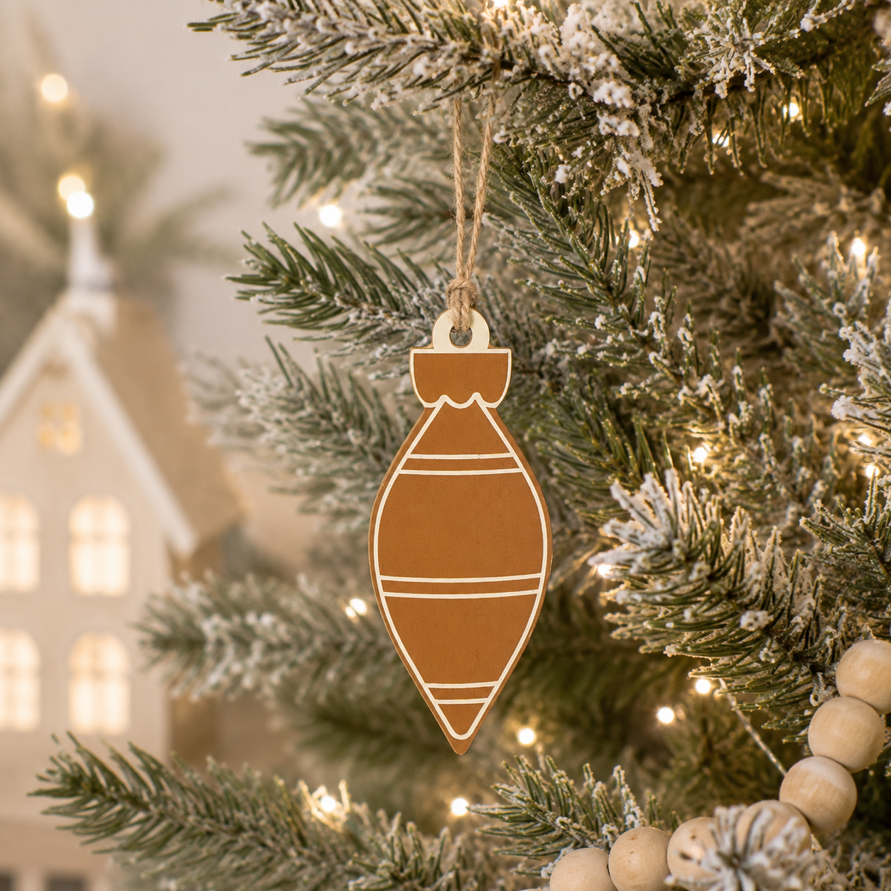 4" Reversible Wood Ornament - Star/Stripe | Multicolor