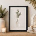 11" x 15" Reversible Wood Frame Sign - Plants/Vase | Multicolor