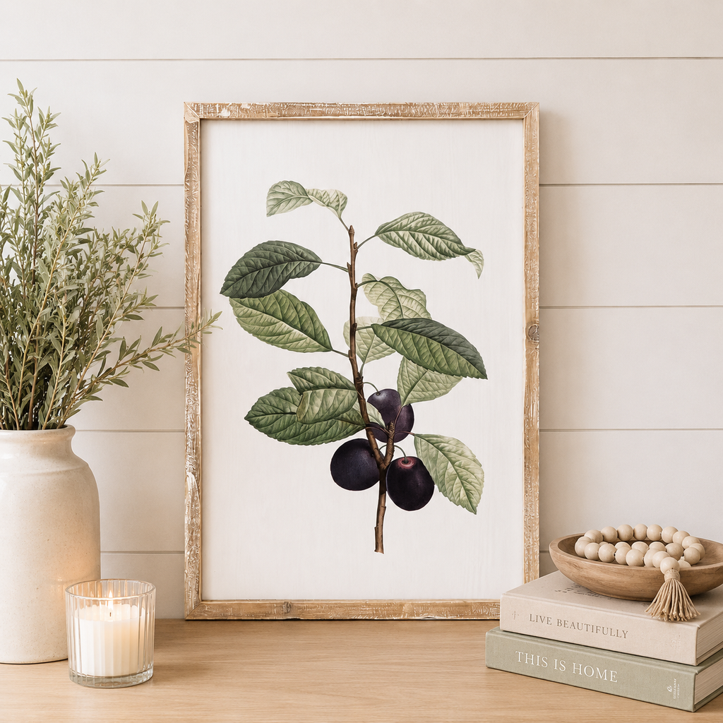 17" x 25" Reversible Wood Frame Sign - Flowers/Fruit | Multicolor