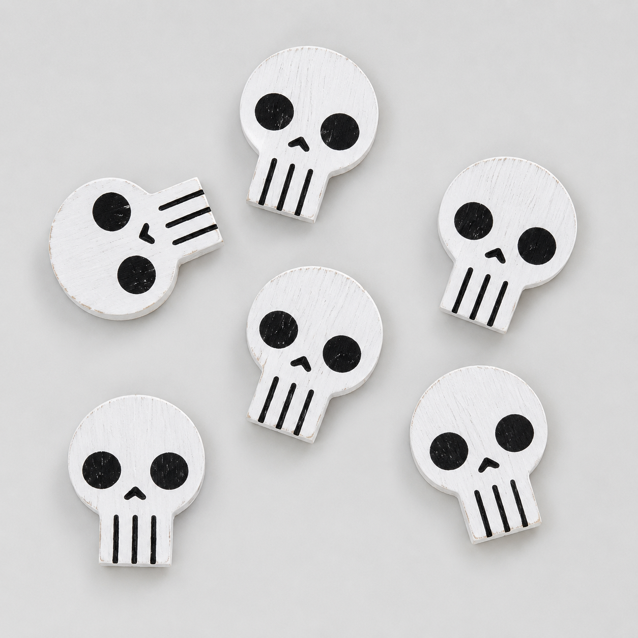 Letterboard Wood Shape Icons - Skulls (Set of 6)