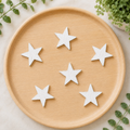 Letterboard Wood Shape Icons - White Stars (Set of 6)