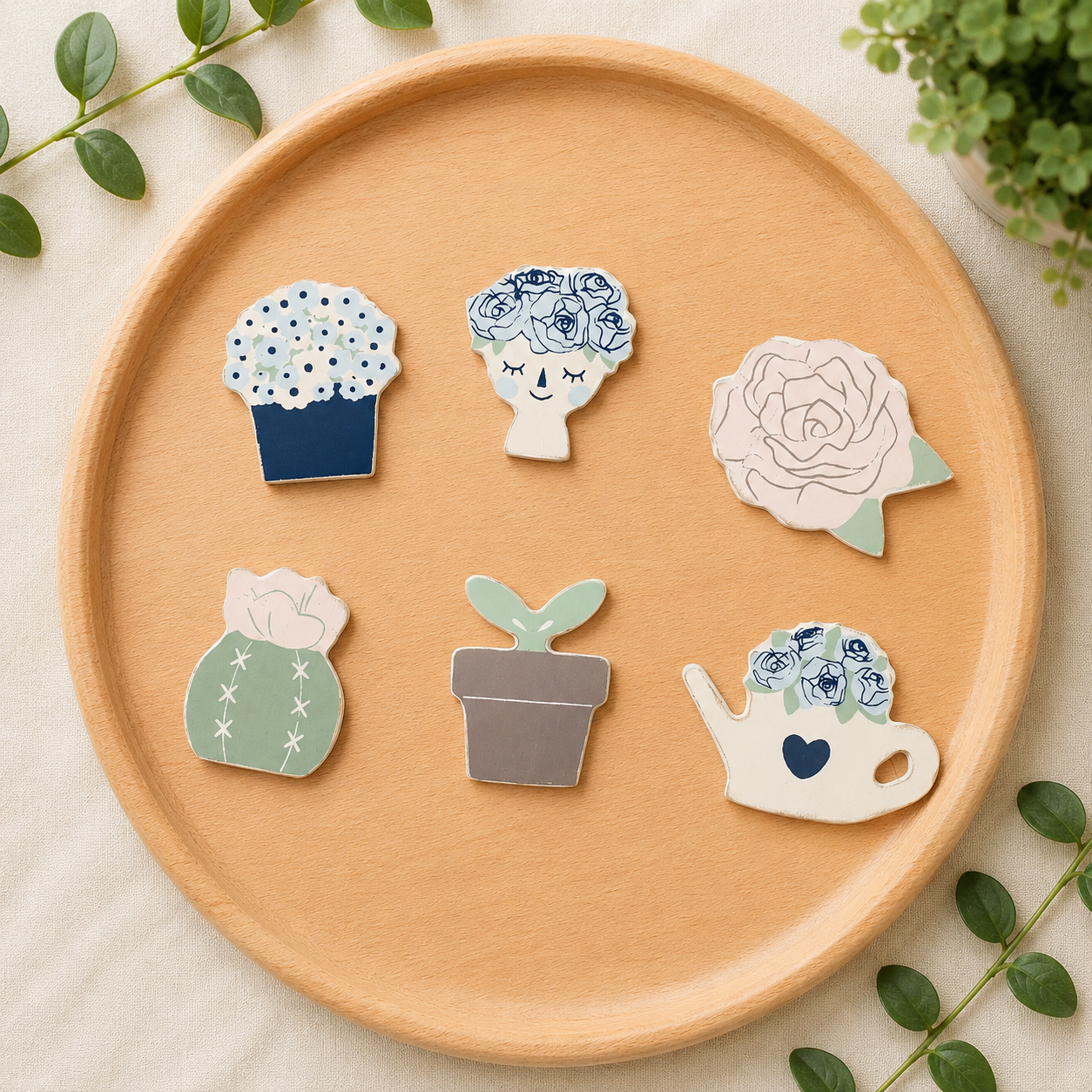 Letterboard Wood Shape Icons - Scallop (Set of 6)