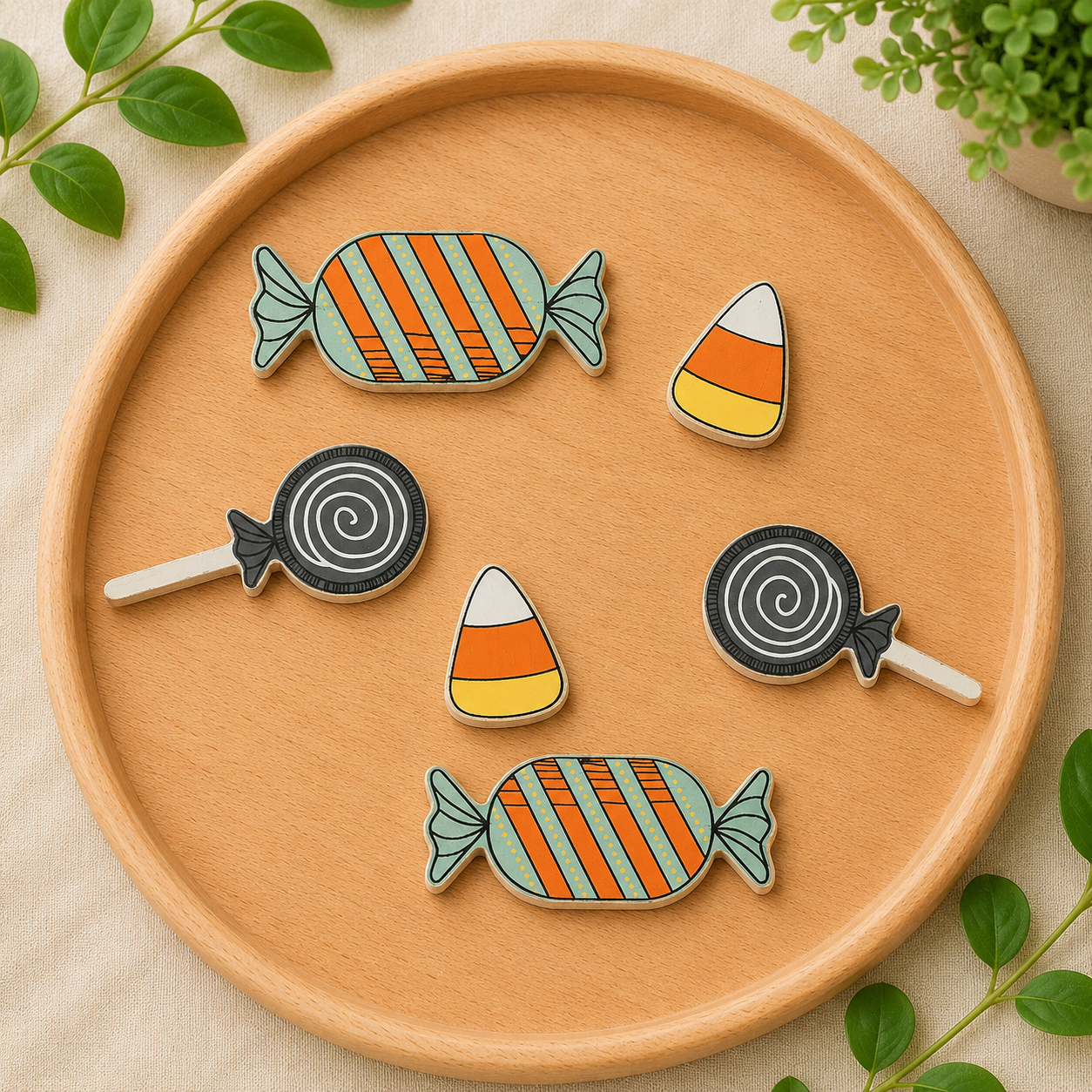 Letterboard Wood Shape Icons - Candy (Set of 6)