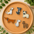 Letterboard Wood Shape Icons - Dogs (Set of 6)