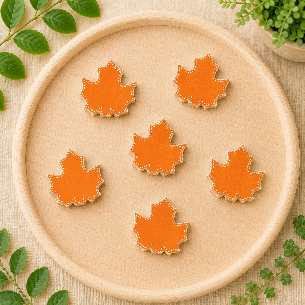 Letterboard Wood Shape Icons - Maple Leaf (Set of 6)