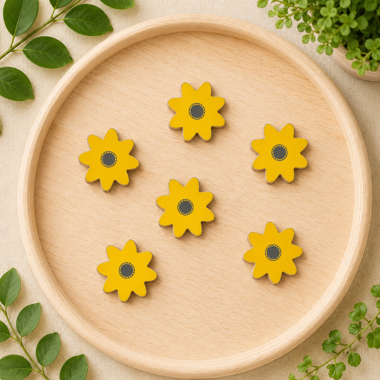 Letterboard Wood Shape Icons - Daisy (Set of 6)