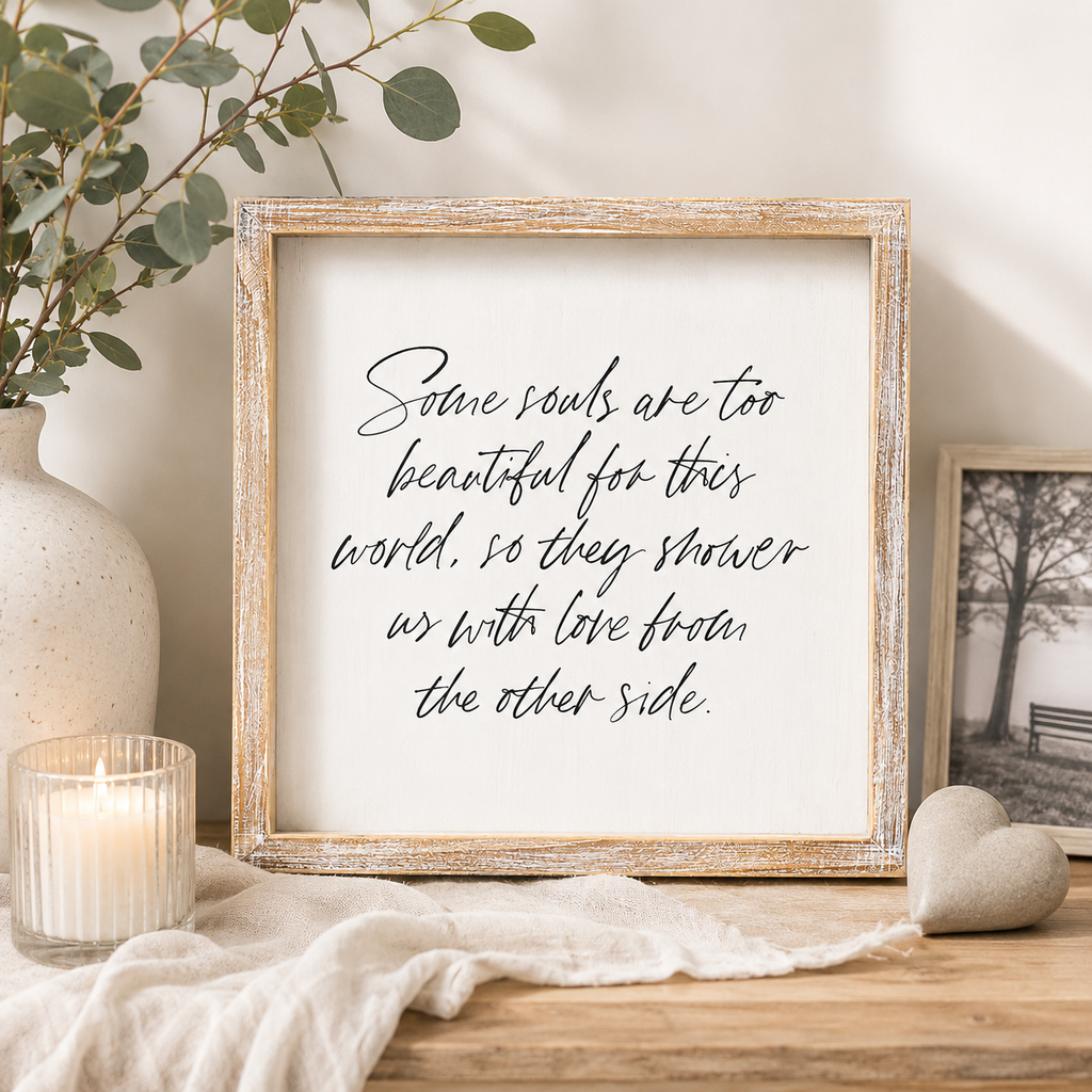 10" Wood Framed Sign - Some Souls | White and Black