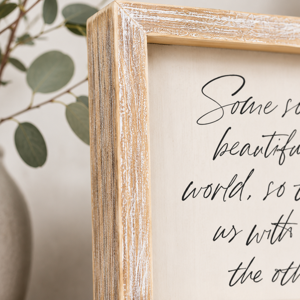10" Wood Framed Sign - Some Souls | White and Black