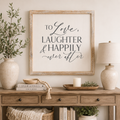 26" Reversible Wood Framed Sign - Love Story | White and Grey