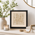 12" Reversible Wood Frame Sign - Fatria/Abstract | Multicolor | Neutral Mod Collection