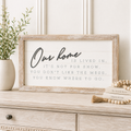25" x 14" Reversible Wood Frame Sign - Lived In/Memories | White, Gray and Tan