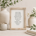 6" x 8" Wood Frame Sign - Time Together | White and Black | Remember When Collection