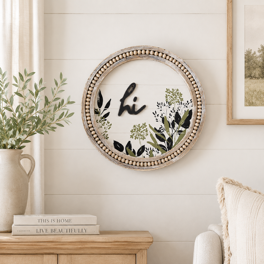 14" Wood Frame Sign - Hi | Natural