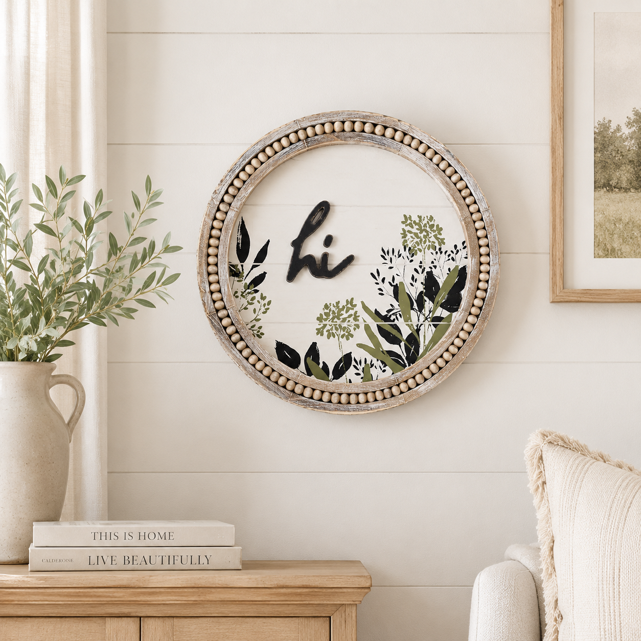 14" Wood Frame Sign - Hi | Natural