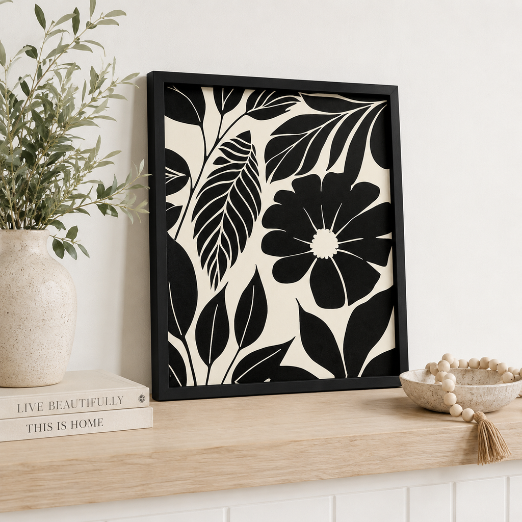 17" x 20" Reversible Wood Frame Sign - Amsterdam | White and Black