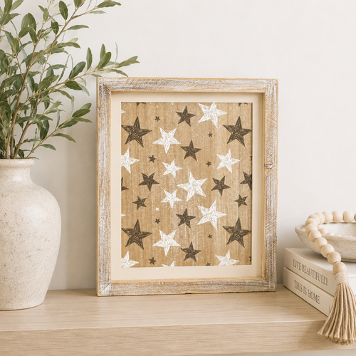 10" x 12" Reversible Wood Frame Sign - Stars and Lemons | Multicolor