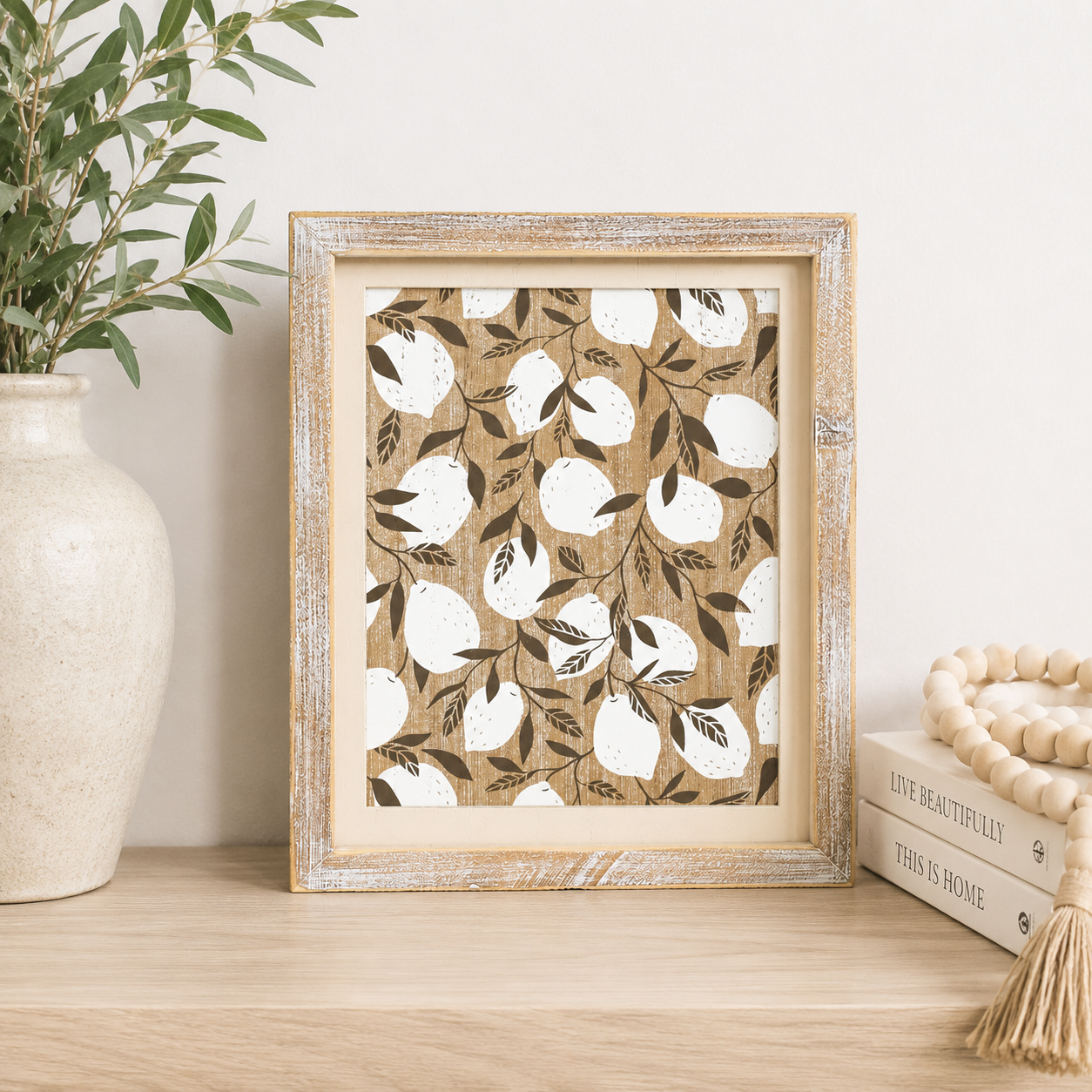 10" x 12" Reversible Wood Frame Sign - Stars and Lemons | Multicolor