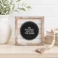 6" Reversible Wood Framed Sign - No Excuses and Christmas Cardio | White and Black