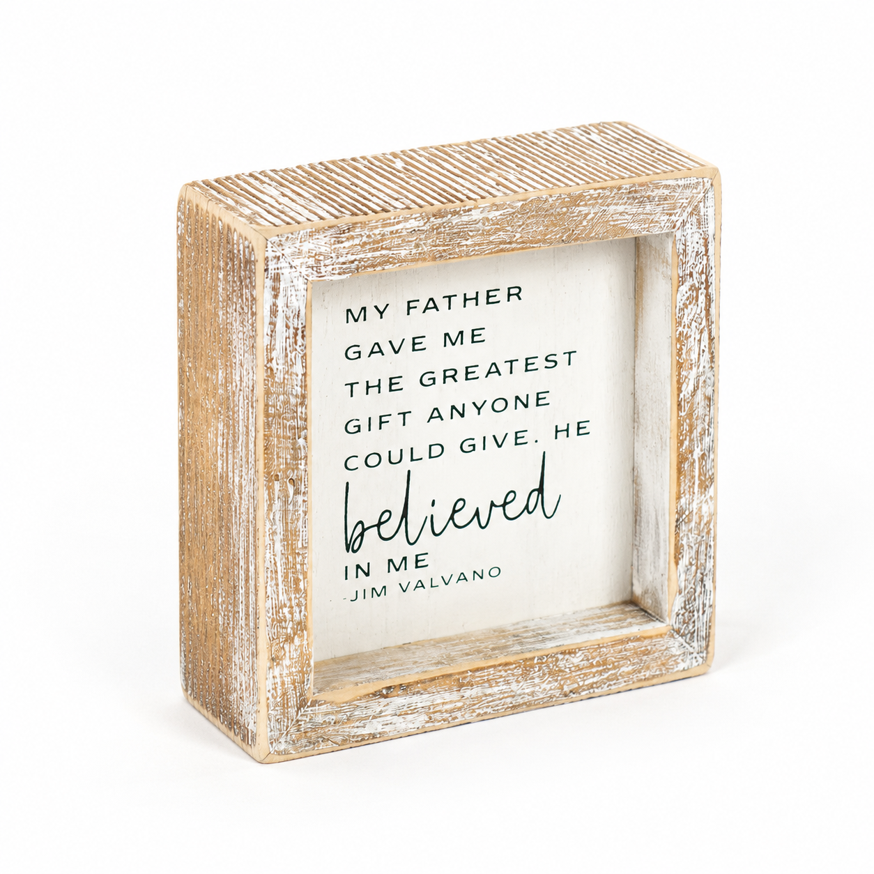 5" Wood Frame Sign - Believed | White and Black