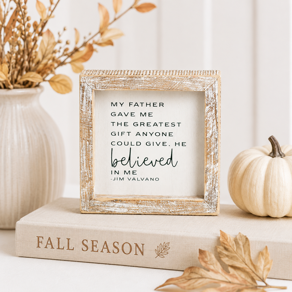 5" Wood Frame Sign - Believed | White and Black