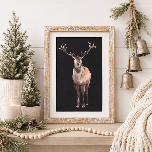 10" x 13" Reversible Wood Frame Sign - Reindeer and Pumpkin | Multicolor