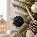 3" Jewel Ball Ornament - Black