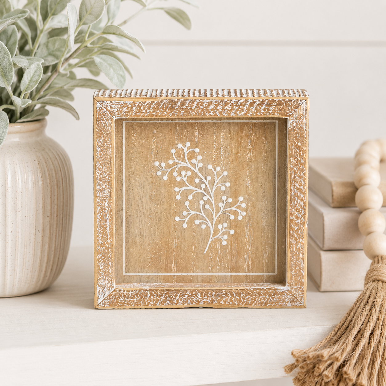 6" Reversible Wood Frame Sign - Best Dad Ever | Natural and White