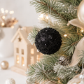 4" Jewel Ball Ornament - Black