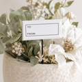 6" Metal Stake - To/From | White and Black