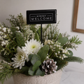 6" Metal Stake Sign - Winter Welcome | Black and White