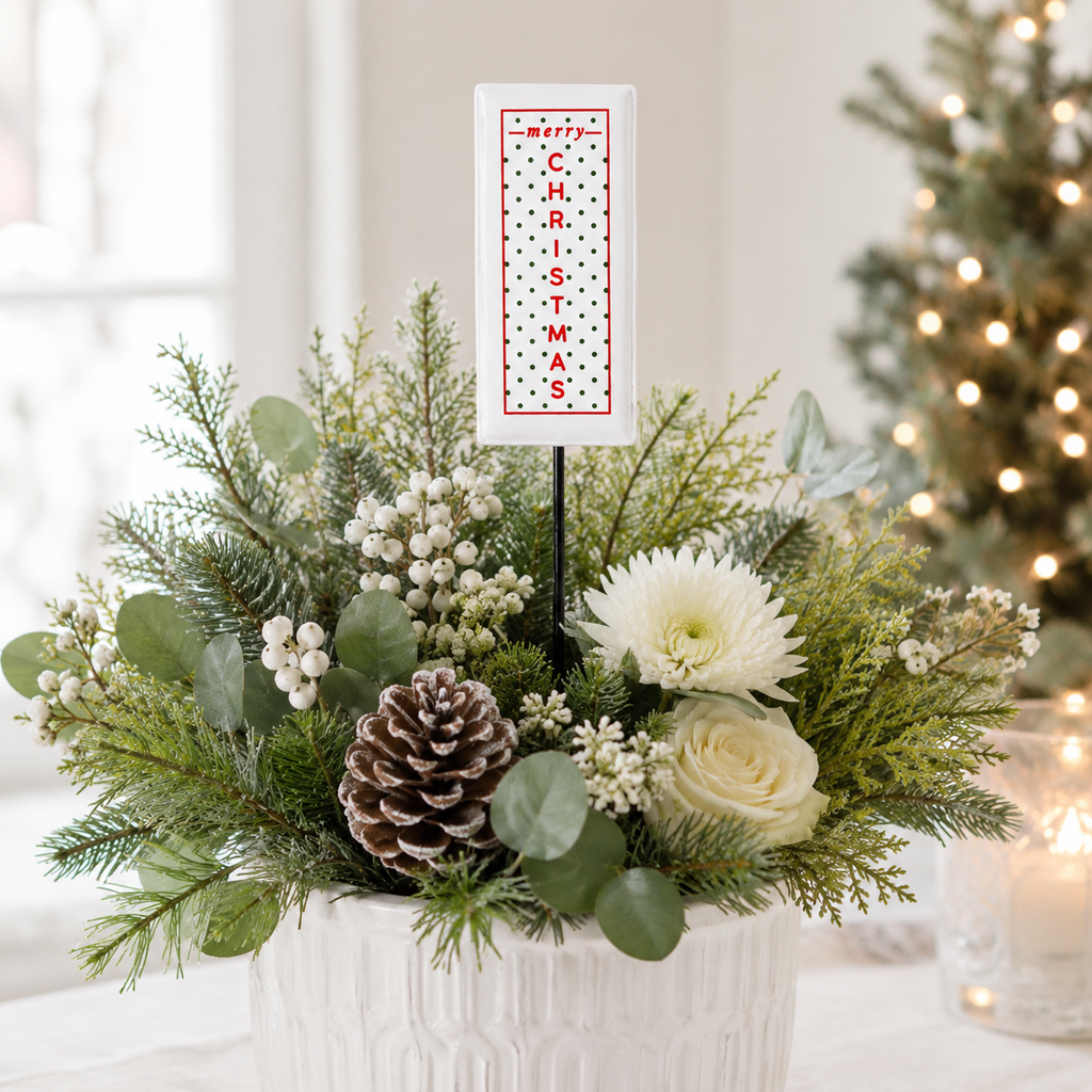 6" Metal Stake Sign - Merry Christmas | Multicolor