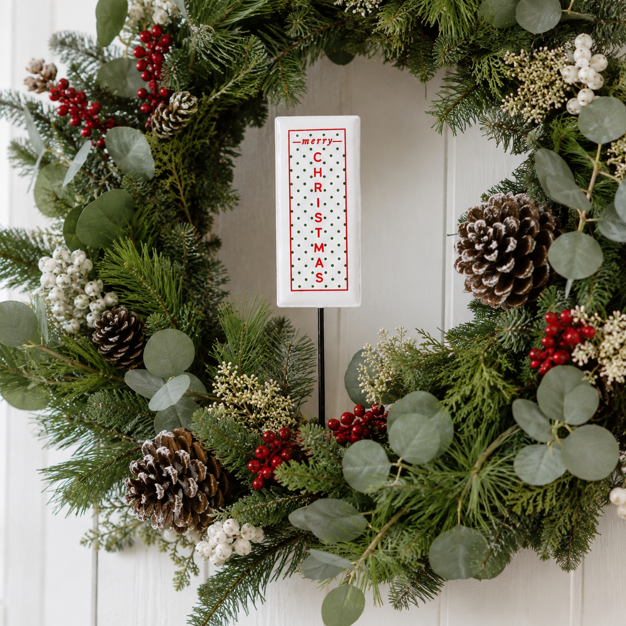 6" Metal Stake Sign - Merry Christmas | Multicolor