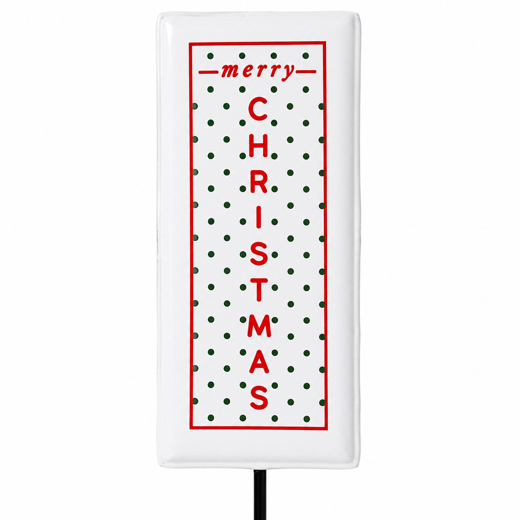 6" Metal Stake Sign - Merry Christmas | Multicolor